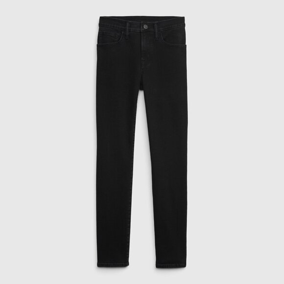 GAP Mid Rise True Skinny Jeans Absolute Black 31 / 12 - Picture 4 of 8